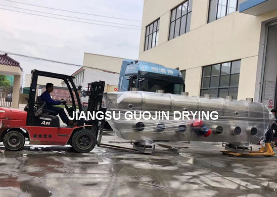 ظرفیت پودر گرانول نمک مایع بستر خشک کن فولاد ضد زنگ VFBD 8x1.8 دمای هوای خروجی پایین