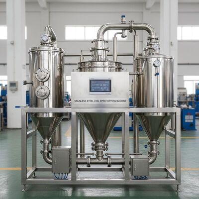 ماشین خشک کن اسپری فولاد ضد زنگ316L با دمای ورودی 140-350 کنترل اتوماتیک و دمای خروجی 80-90 درجه برای صنعتی