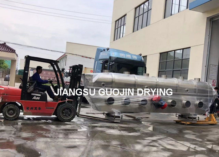 خشک کن نمک فولاد ضد زنگ خشک کن تخت خواب برای مواد متعدد YZS75-6 موتور ارتعاش 5.5x2kw قدرت