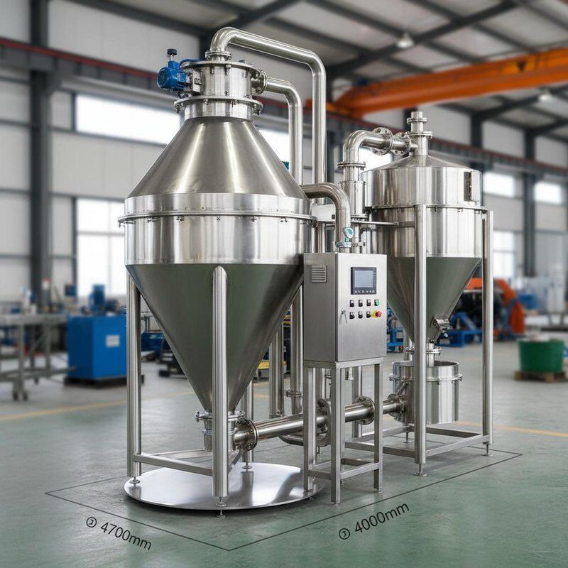 دستگاه خشک کن اسپری 500 کیلوگرم بر ساعت با درایو مکانیکی و هد اسپری سانتریفیوژ با حداکثر قطر پاشش 4700 میلی متر طراحی شده برای خشک کردن پودر